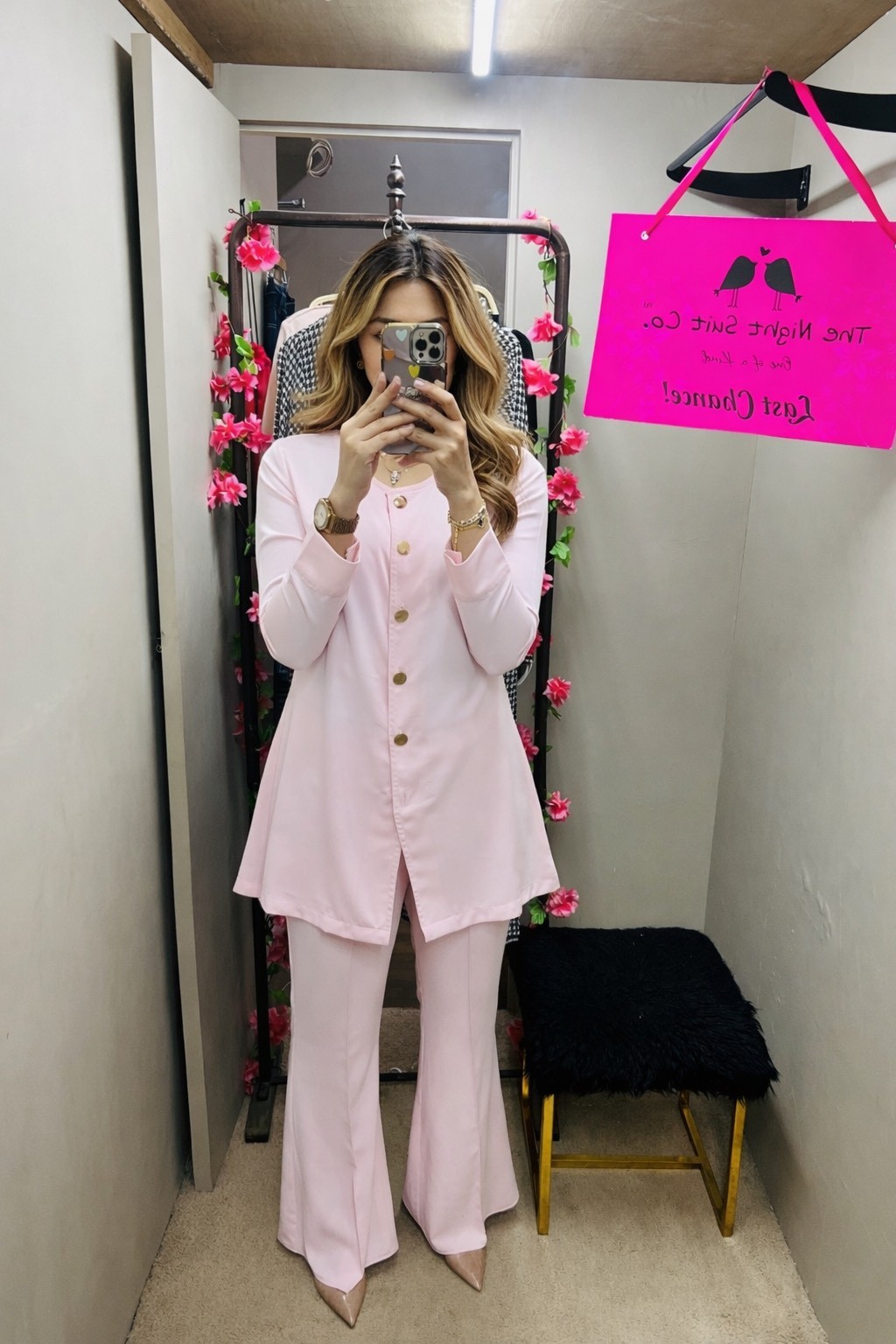 THE PINK ANGELA SET JACKET WITH SLEEVES