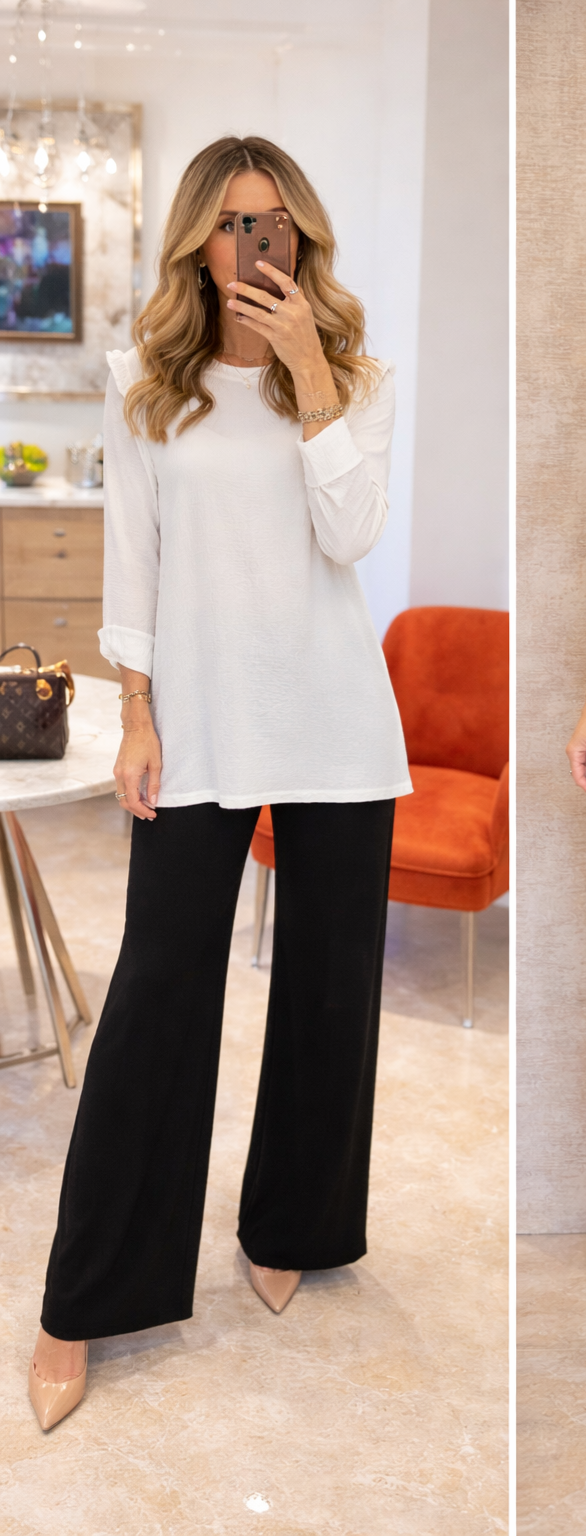 FRILL TOP FLOWY KOLI FABRIC