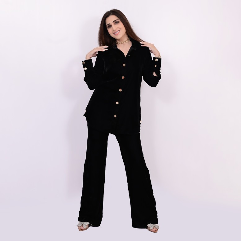 Aaliyah atelier Dark Nior Velvet set