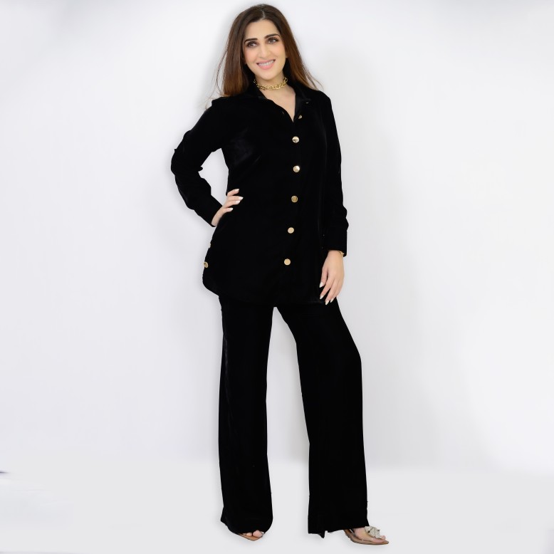 Aaliyah atelier Dark Nior Velvet set