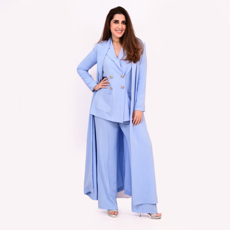 Inaya artisanal couture Powder blue 3pc set