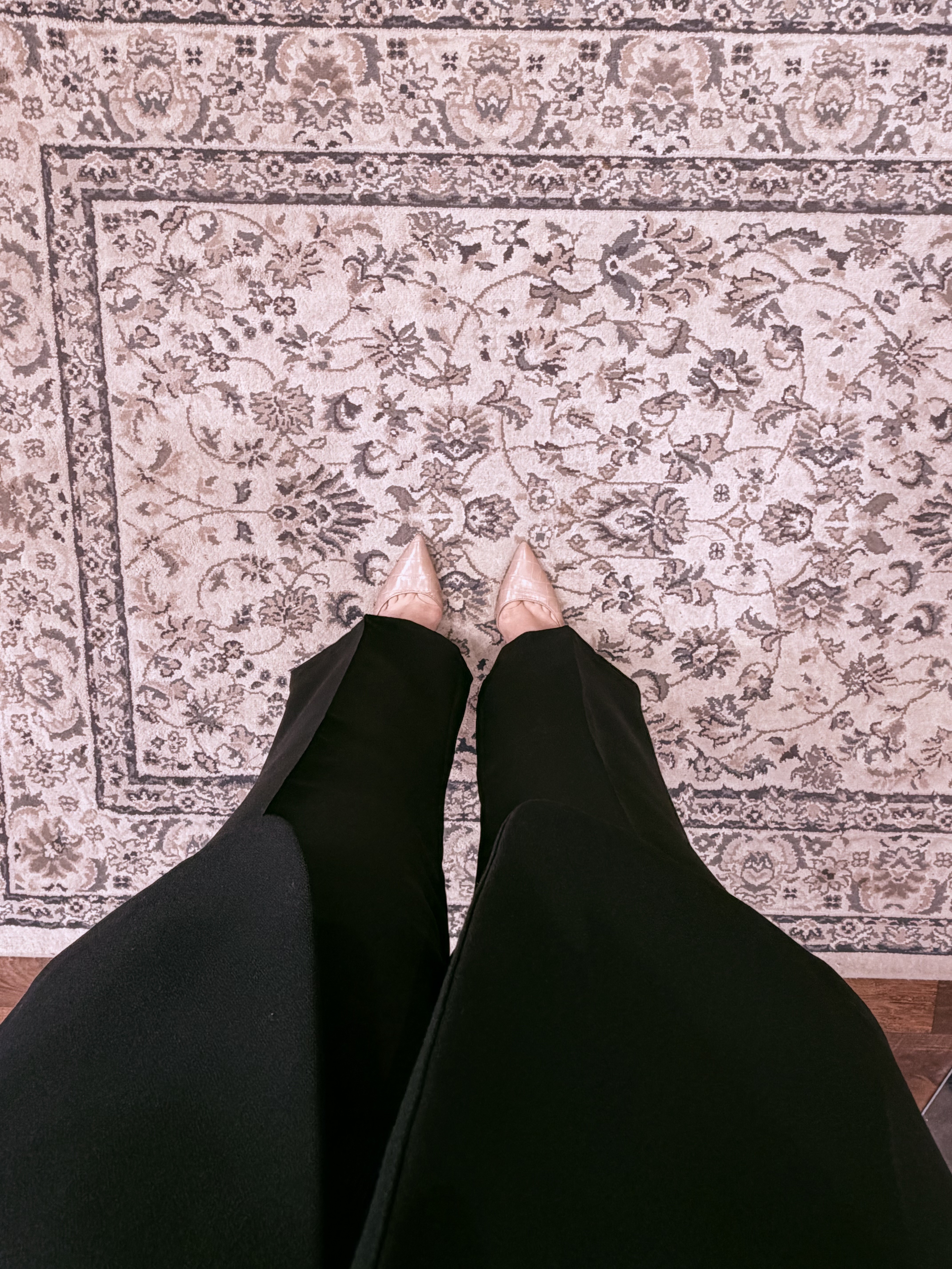 Moss Black slight flare pant